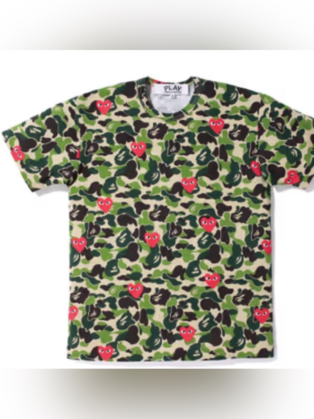 PLAY COMMES des GARÇONS x A Bathing Ape Capsule Collection Camo Tee Size L